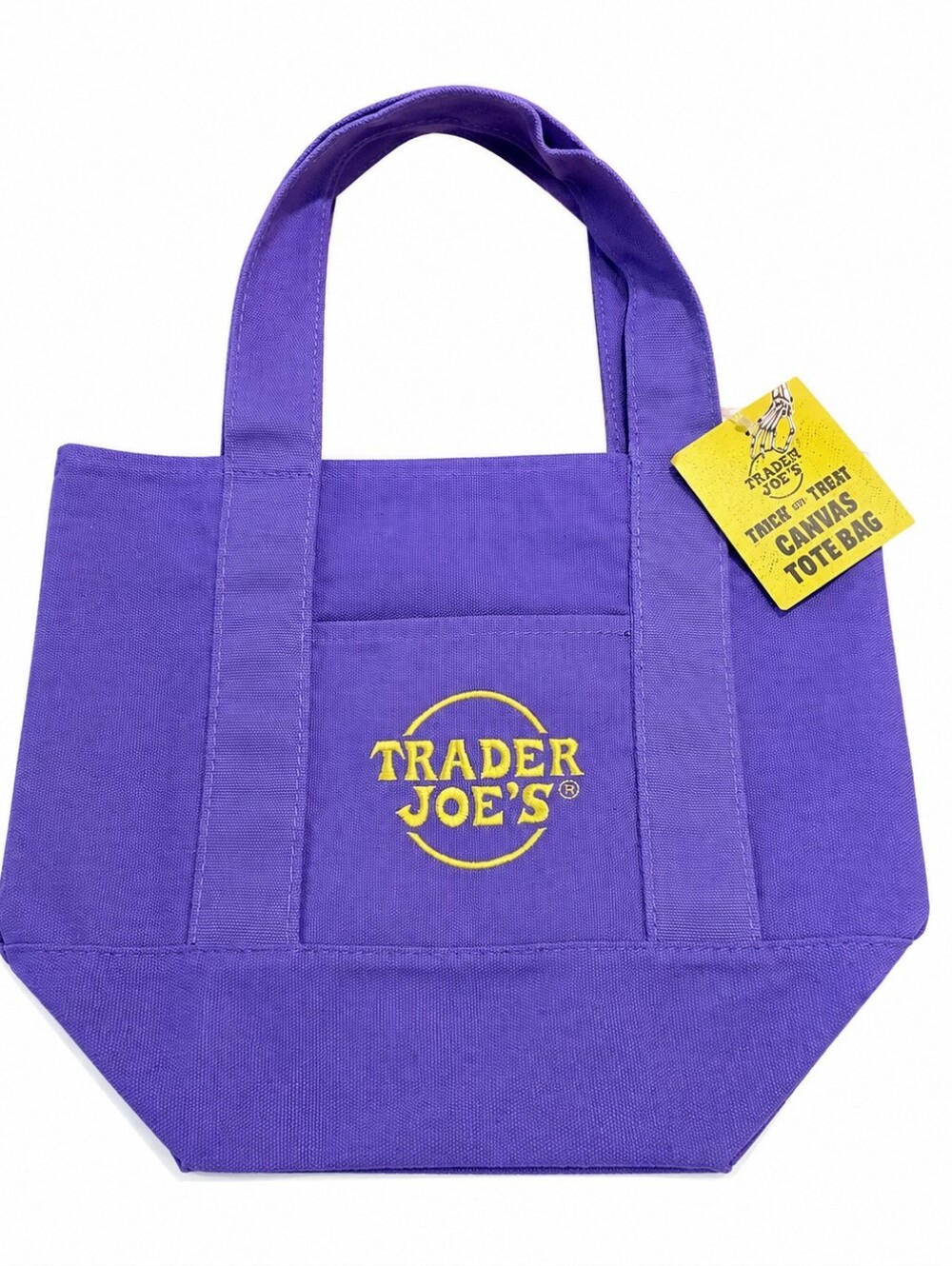 Trader Joe's Purple Canvas Tote Bag